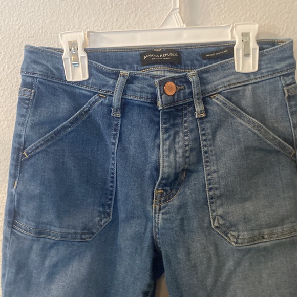Banana Republic mid rise crop flare jeans size 25 - Picture 2 of 6